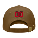 Custom Khaki Crimson Red Hat 15B21714