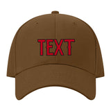 Custom Khaki Crimson Red Hat