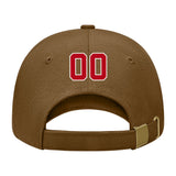 Custom Khaki Crimson Red Hat 15B21814