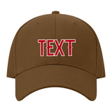 Custom Khaki Crimson Red Hat