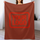 Custom Coral Red Orange-Red Blanket