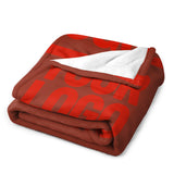 Custom Coral Red Orange-Red Blanket