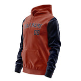 Custom Coral Red Navy Hoodie 1616111116B31811