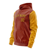 Custom Coral Red Yellow Hoodie 1616191916B31719