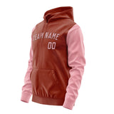 Custom Coral Red Light Pink Hoodie 1616212116B31721