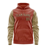 Custom Coral Red Light Khaki Hoodie 1616252516B31725