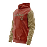 Custom Coral Red Light Khaki Hoodie 1616252516B31725