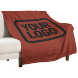 Custom Coral Red Black Blanket