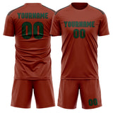 Custom Coral Red Green Soccer Set