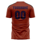 Custom Coral Red Purple Soccer Jersey