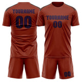 Custom Coral Red Purple Soccer Set