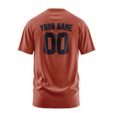 Custom Coral Red Navy T-Shirt