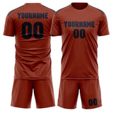 Custom Coral Red Navy Soccer Set