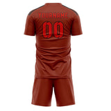 Custom Coral Red Orange Red Soccer Set