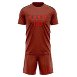 Custom Coral Red Orange Red Soccer Set