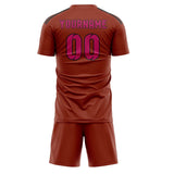 Custom Coral Red Pink Soccer Set