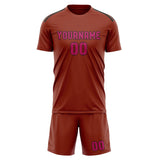 Custom Coral Red Pink Soccer Set