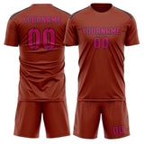 Custom Coral Red Pink Soccer Set