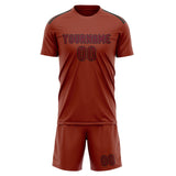 Custom Coral Red Crimson Red Soccer Set