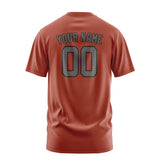 Custom Coral Red Dark Grey T-Shirt