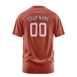 Custom Coral Red Light Pink T-Shirt