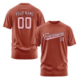 Custom Coral Red Light Pink T-Shirt
