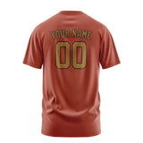 Custom Coral Red Khaki T-Shirt