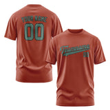 Custom Coral Red Blue Green T-Shirt