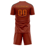 Custom Coral Red Orange Soccer Set