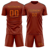 Custom Coral Red Orange Soccer Set