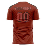Custom Coral Red Copper Rose Soccer Jersey