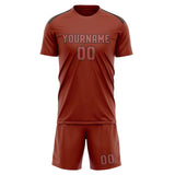 Custom Coral Red Copper Rose Soccer Set