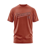 Custom Coral Red Copper Rose T-Shirt