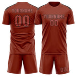 Custom Coral Red Copper Rose Soccer Set