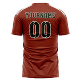 Custom Coral Red Olive Soccer Jersey