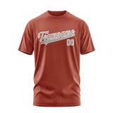 Custom Coral Red Gray T-Shirt