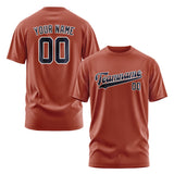 Custom Coral Red Navy T-Shirt