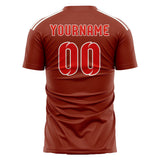 Custom Coral Red Orange Red Soccer Jersey