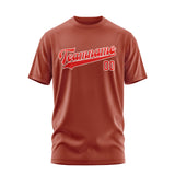 Custom Coral Red Orange Red T-Shirt
