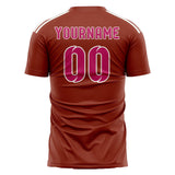 Custom Coral Red Pink Soccer Jersey