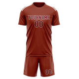 Custom Coral Red Crimson Red Soccer Set