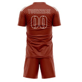 Custom Coral Red Coral Red Soccer Set