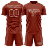 Custom Coral Red Coral Red Soccer Set