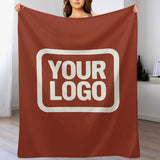 Custom Coral Red White Blanket