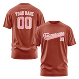 Custom Coral Red Light Pink T-Shirt