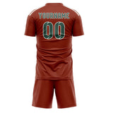 Custom Coral Red Blue Green Soccer Set