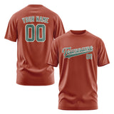 Custom Coral Red Blue Green T-Shirt
