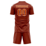 Custom Coral Red Orange Soccer Set