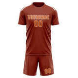 Custom Coral Red Orange Soccer Set