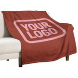 Custom Coral Red Pink Blanket